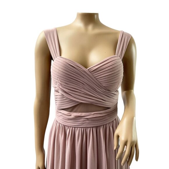 Birdy Grey Elsye Cut Out Mesh Mauve Maxi Formal Bridesmaid Dress Small NWT - Picture 15 of 15